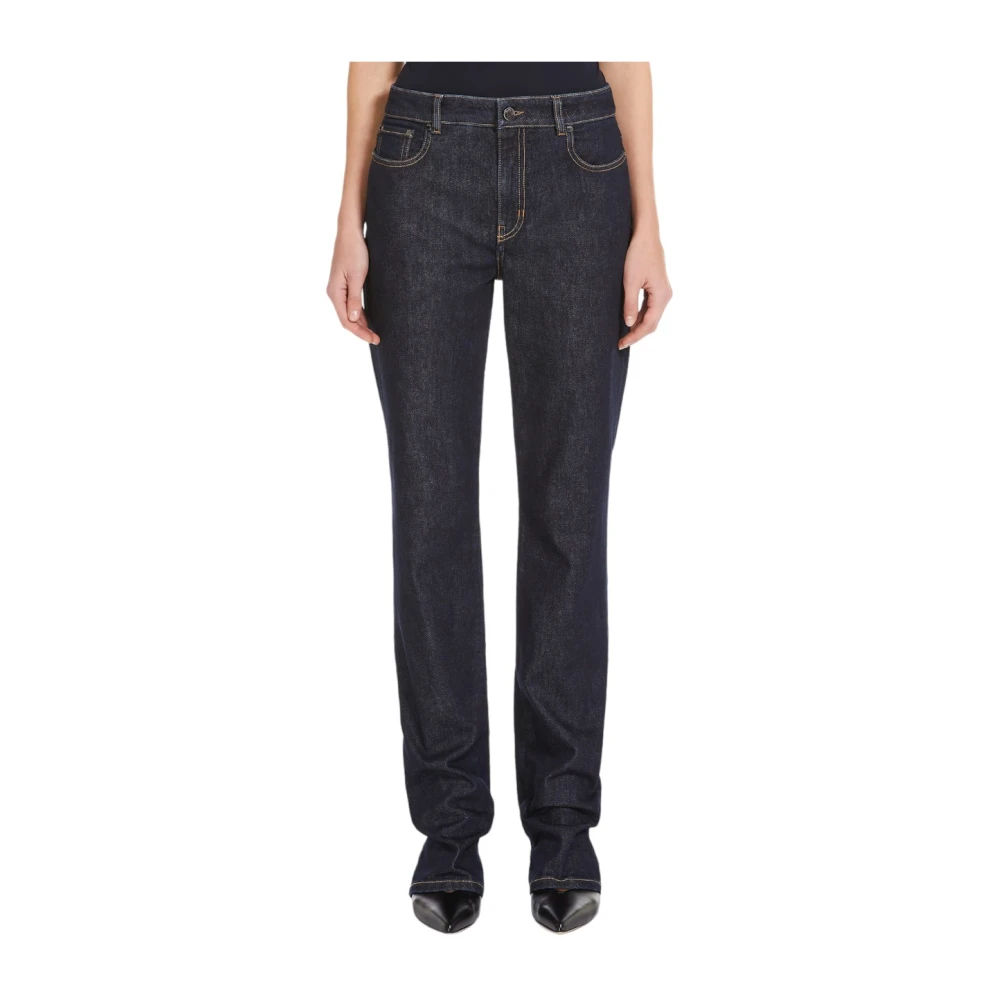 Max Mara Studio Klassieke Denim Jeans voor Dagelijks Gebruik Blue Dames