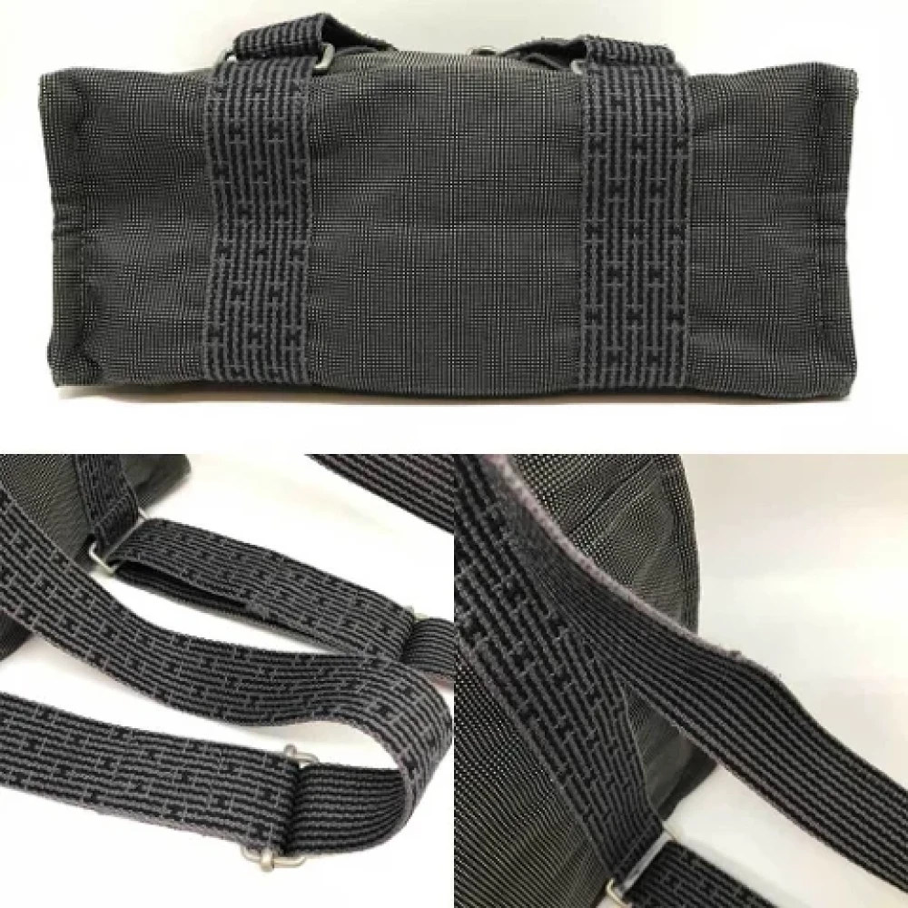 Hermès Vintage Pre-owned Canvas backpacks Gray Dames