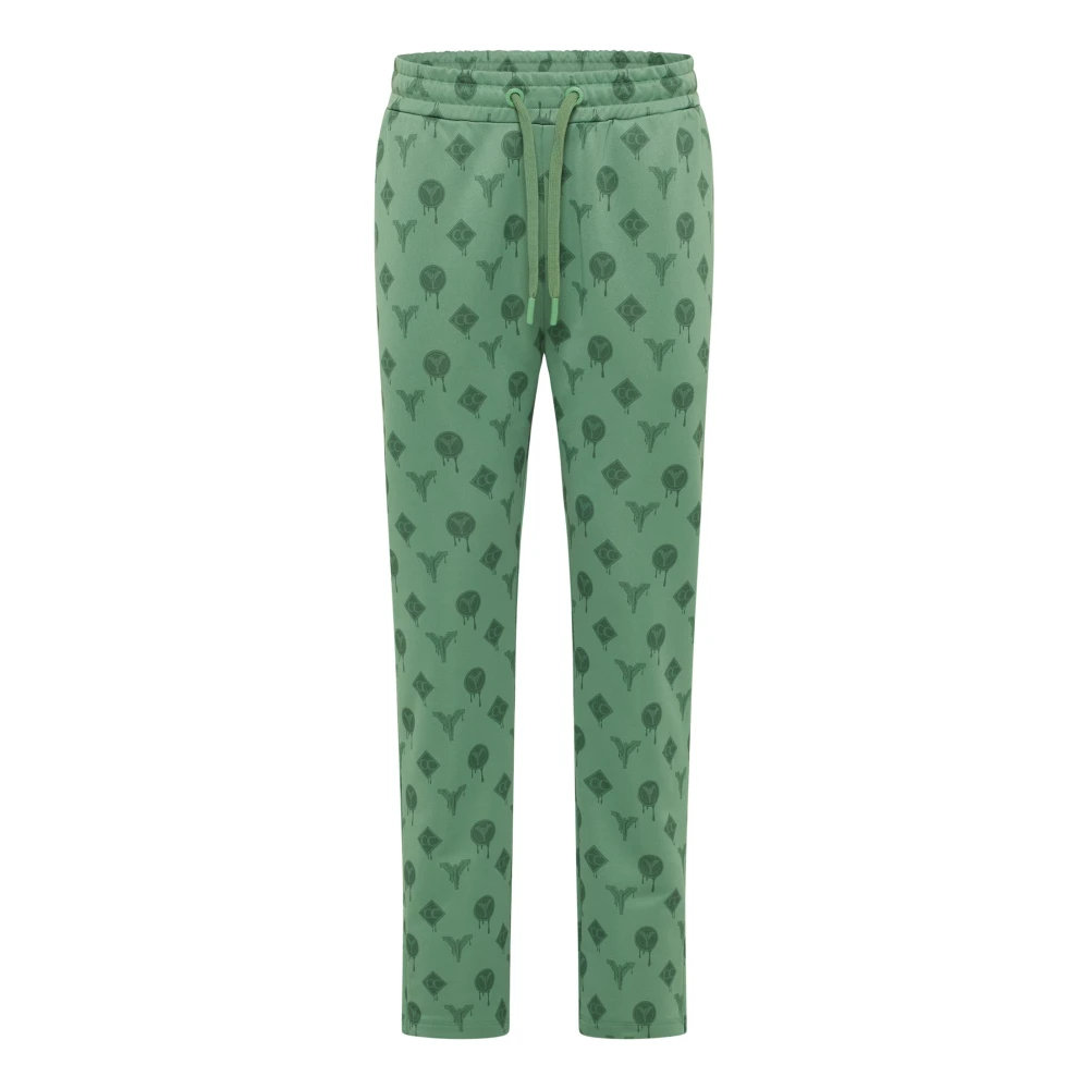 carlo colucci Veelzijdig Tracksuit Set met Uniek Badge Green Heren