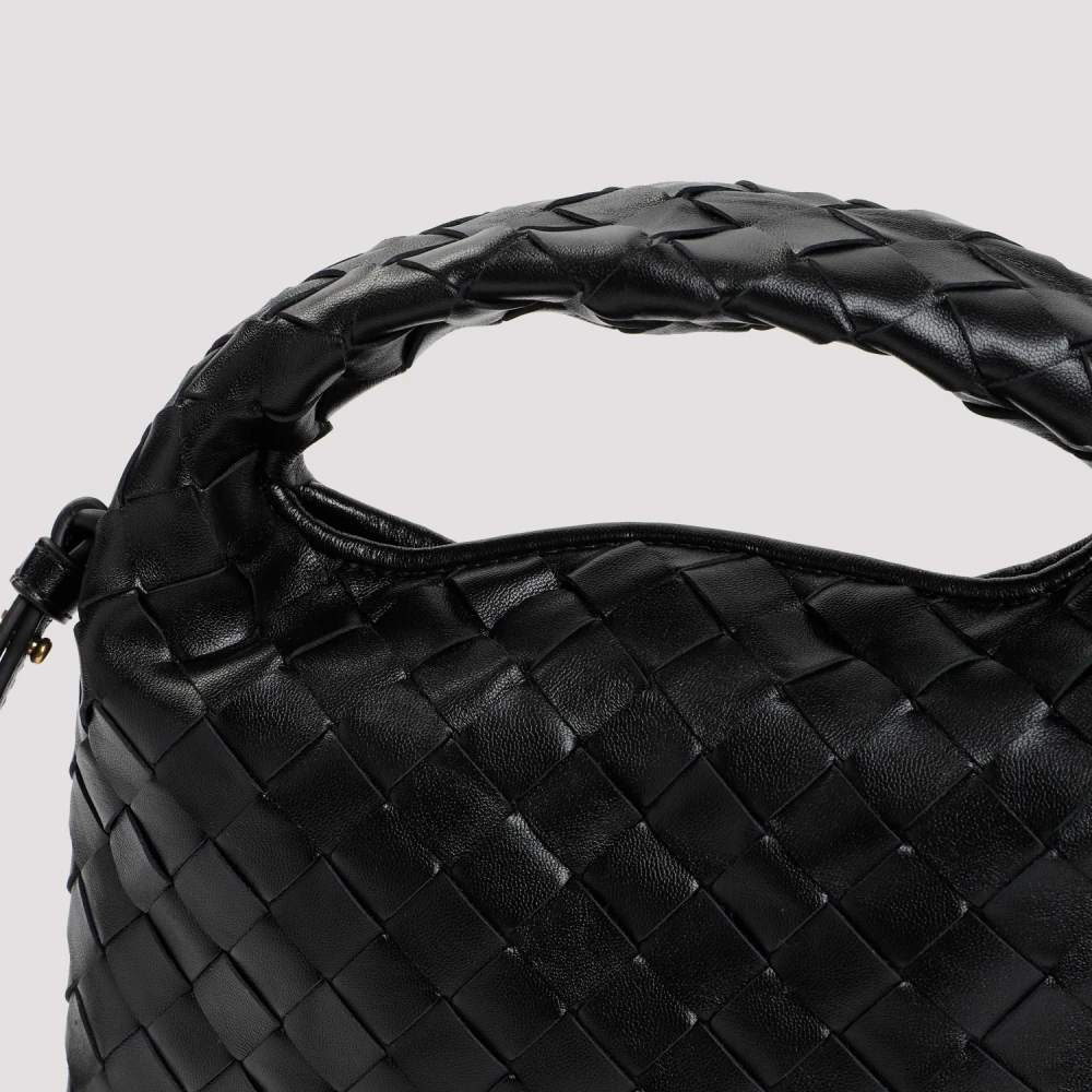 Bottega Veneta Mini Hop Hobo Handtas in Zwart Black Dames