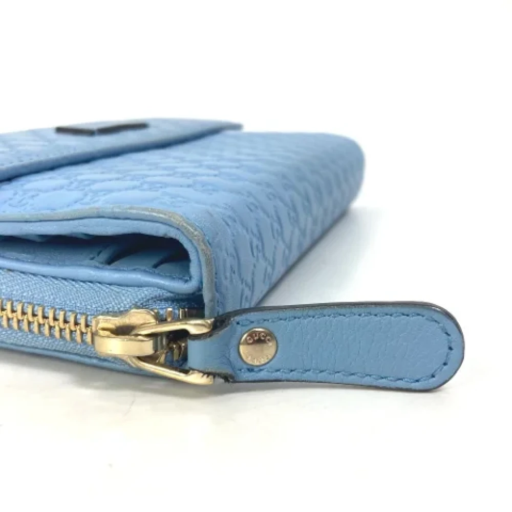 Gucci Vintage Pre-owned Leather wallets Blue Dames