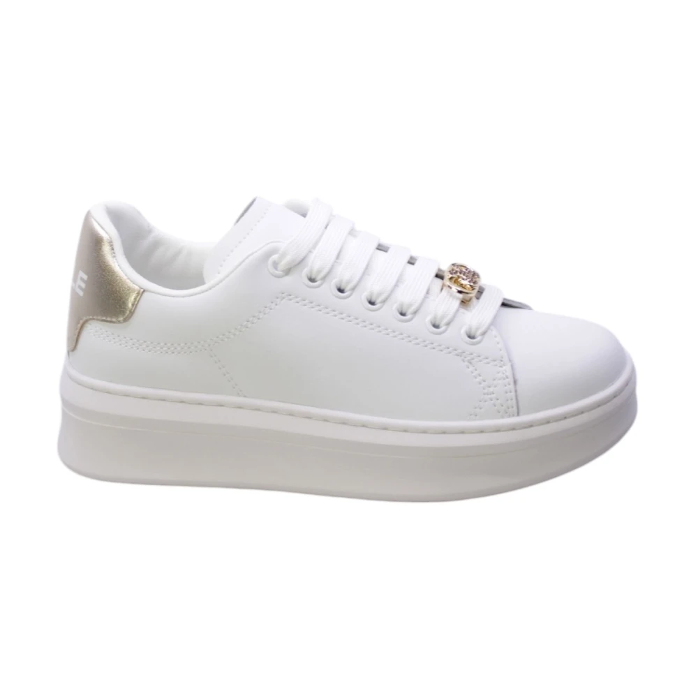 Gaëlle Paris Witte Eco-leren Sneakers met Gouden Details Dames Schoenen