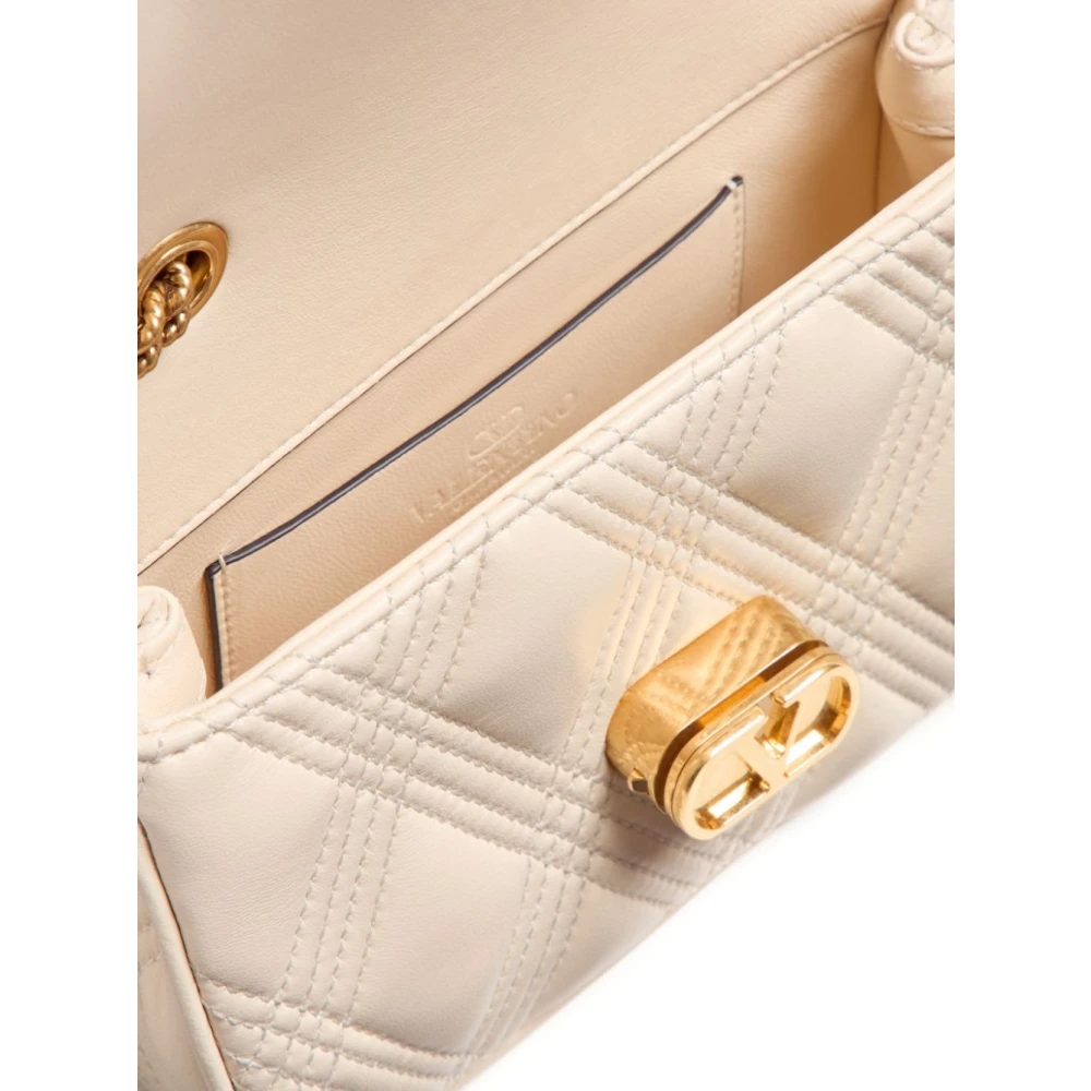 Valentino Garavani Witte Schoudertas Elegant en Functioneel Beige Dames