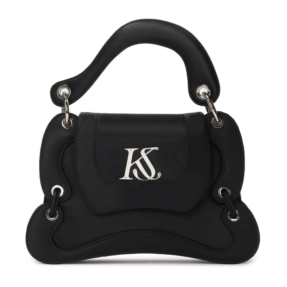 Kazar Studio Zwarte handtas met onregelmatige vorm Black Dames