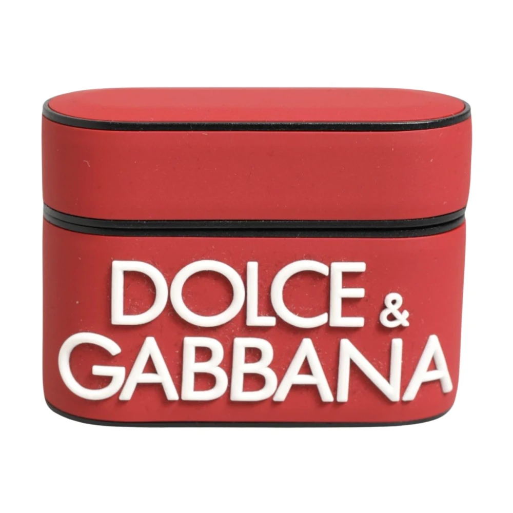 Dolce & Gabbana Unisex Red Headphones, One Size, Stylish Airpod Case For Protection