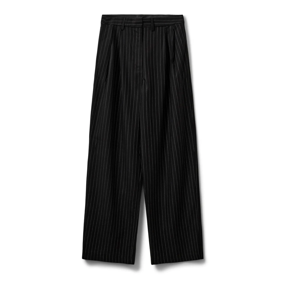 Sofie Schnoor Black Siennasy Trousers - Female - Wide Trousers - L - Trousers