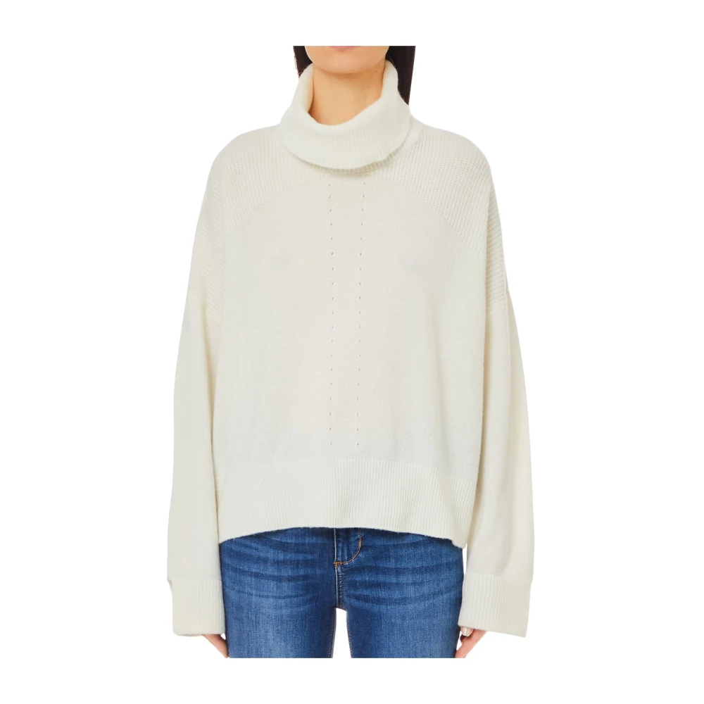 Liu Jo Witte Dolcevita Sweater voor Vrouwen White Dames