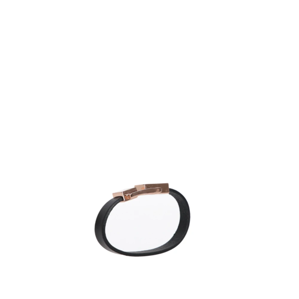 Saint Laurent Iconische Lederen Armband Black Dames
