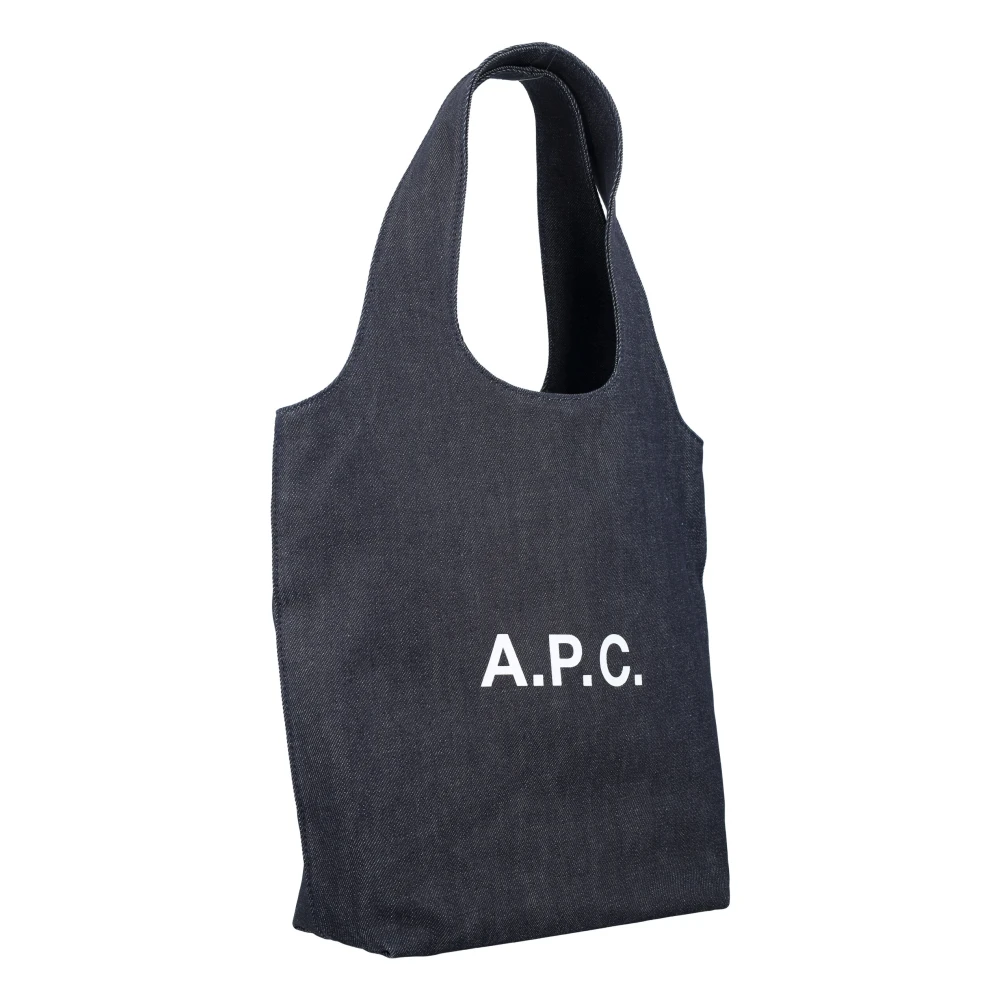 A.p.c. Indigo Denim Tote Tas Blue Dames