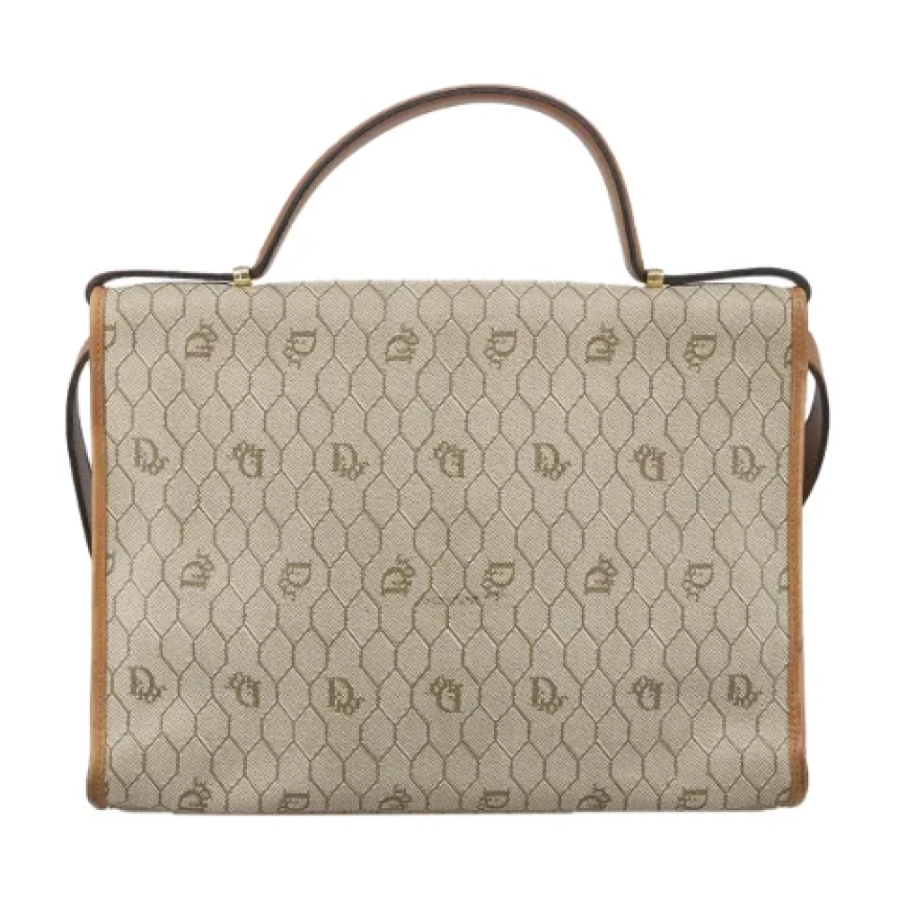 Dior Vintage Pre-owned Canvas dior-bags Beige Dames