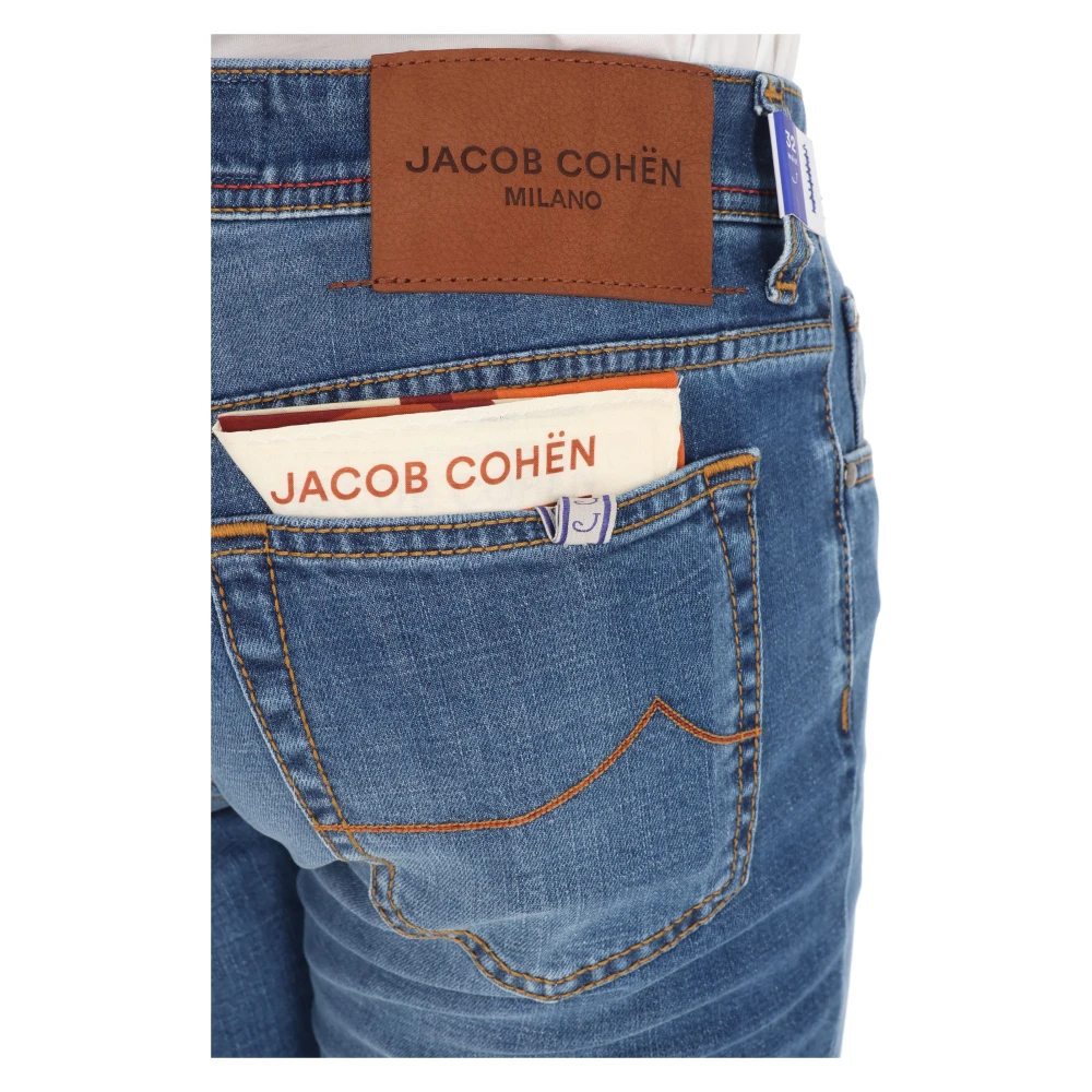 Jacob Cohën Leren label Bard jeans Blue Heren