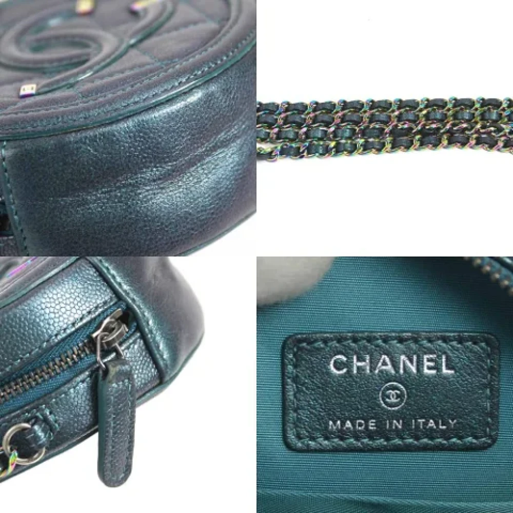 Chanel Vintage Pre-owned Leather shoulder-bags Green Dames