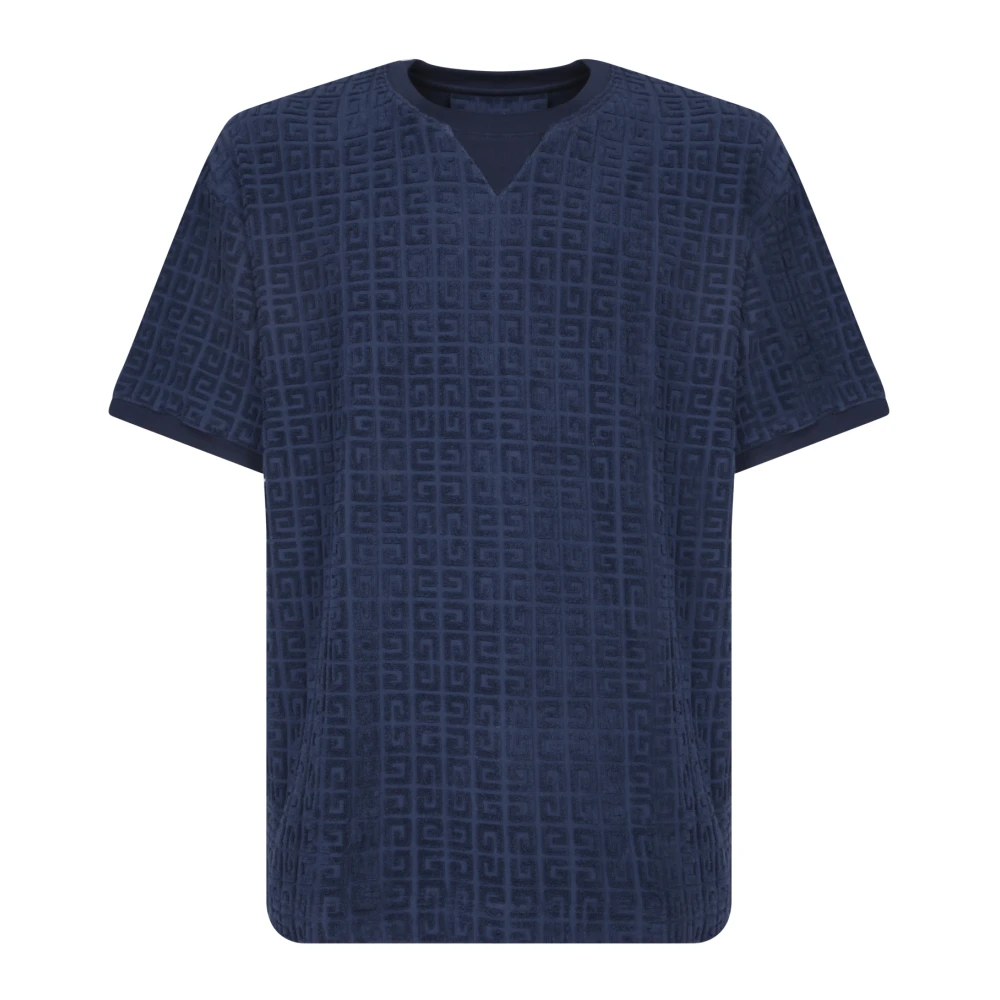Givenchy Witte V-Hals T-Shirt Blue Heren