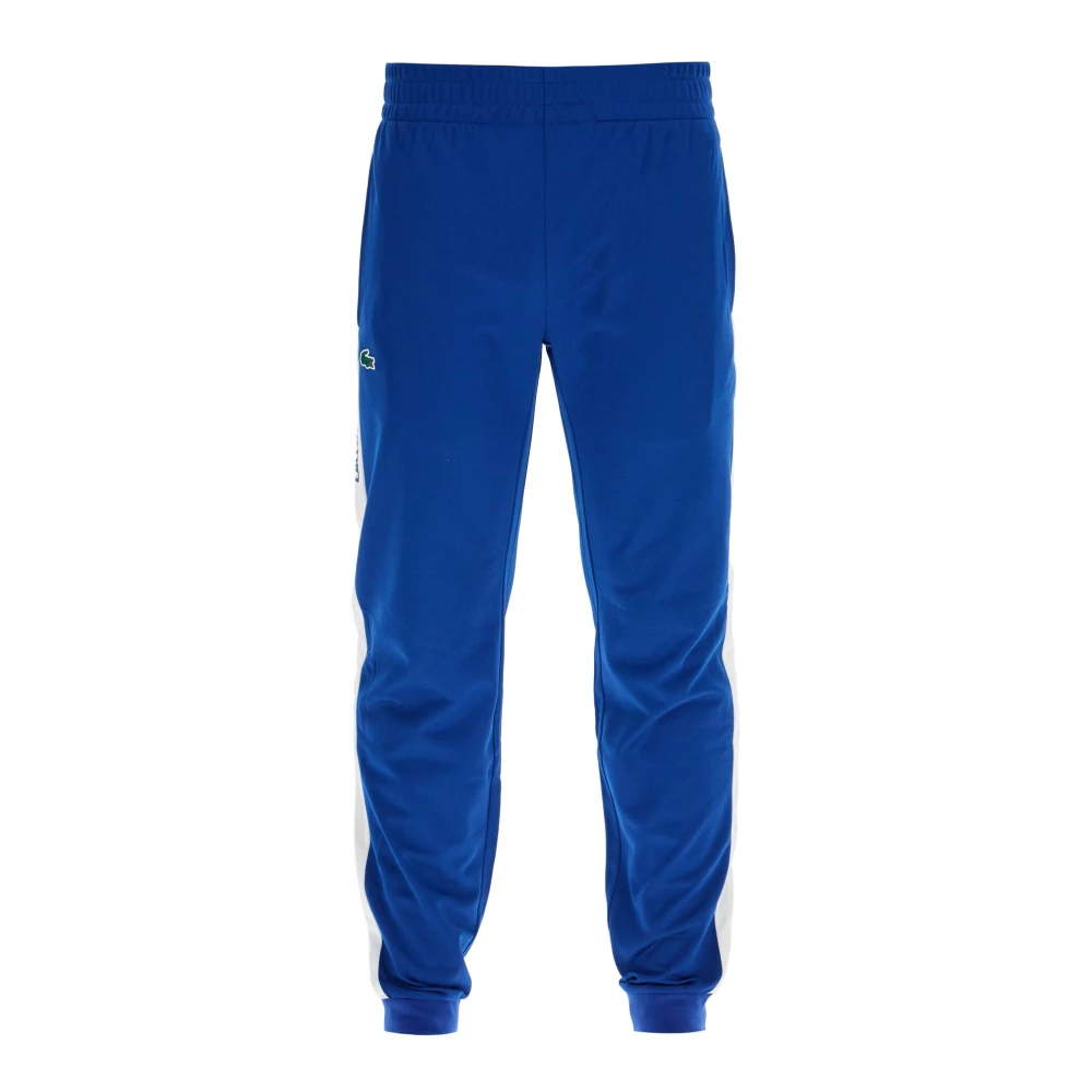 Lacoste Interlock Stof Logo Joggers Blue Heren