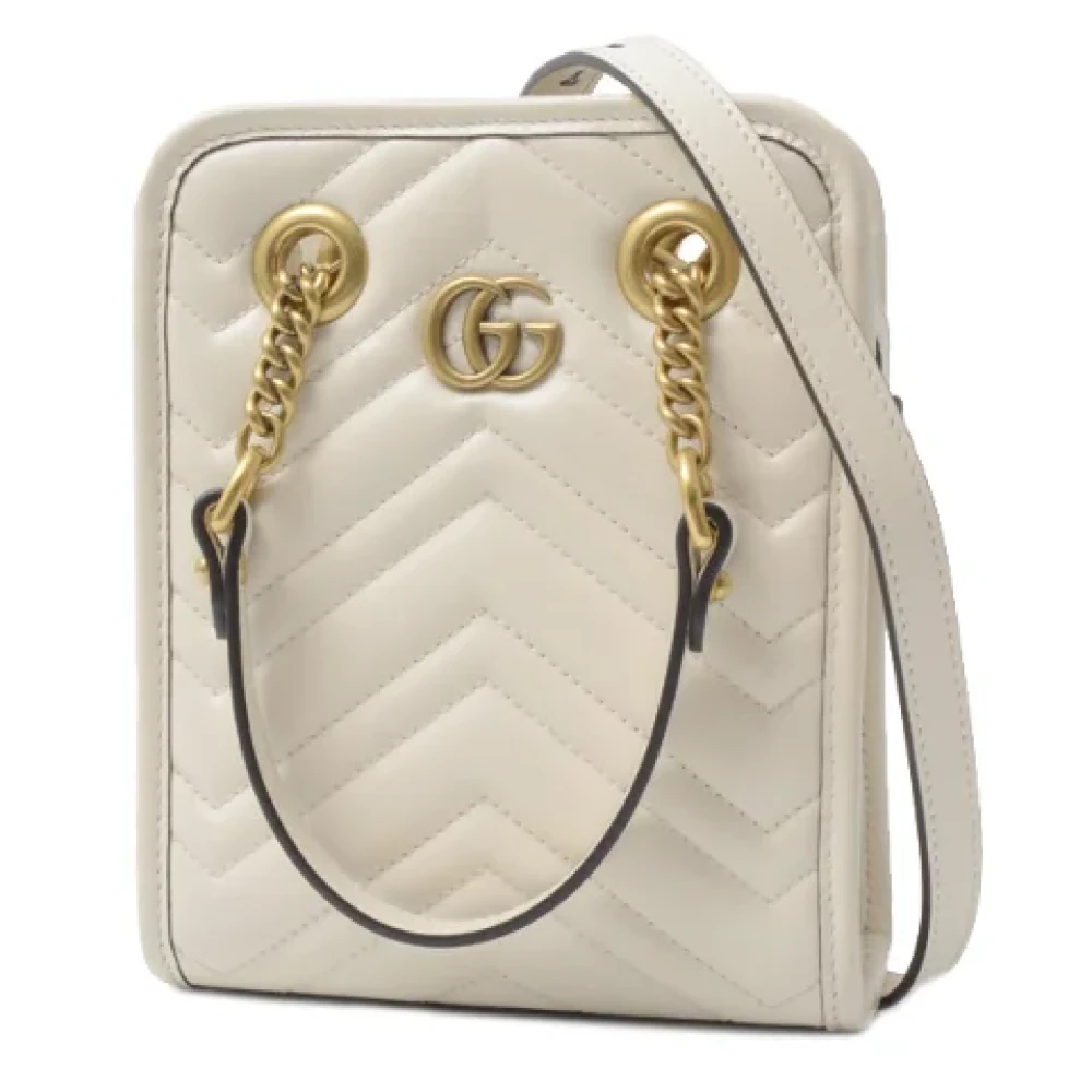 Gucci Vintage Pre-owned Fabric handbags White Dames