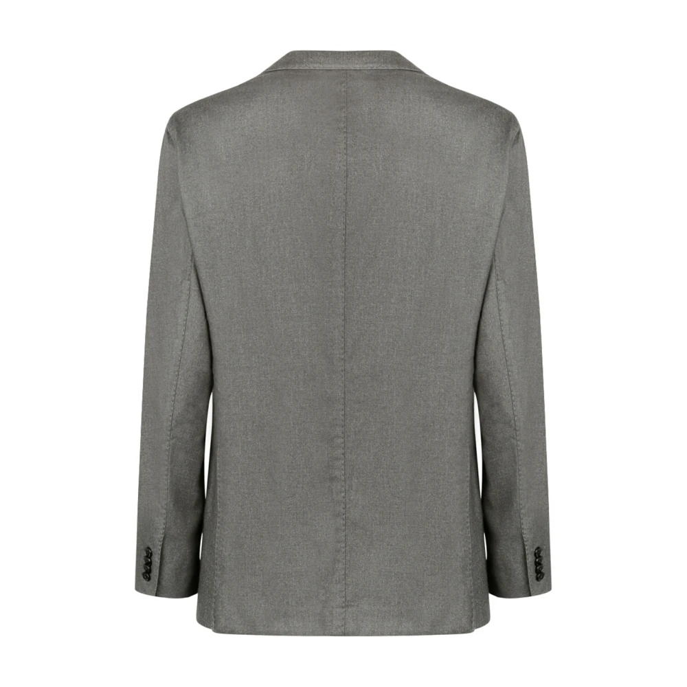 Boglioli Grijze Wollen Blend Reversjas Gray Heren