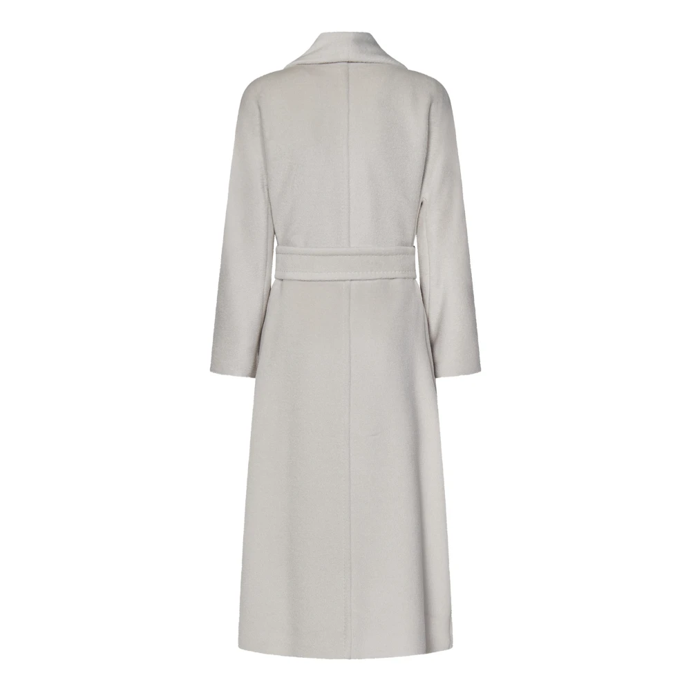Max Mara Witte Wrap Jas Luxe Elegantie White Dames