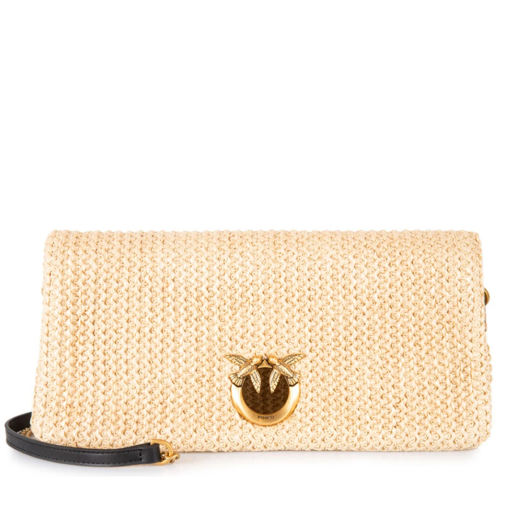 Pinko Women's Beige Cross Body Bags, One Size, Click Soft Horizontal Classic