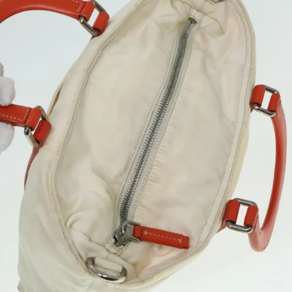 Prada Vintage Pre-owned Nylon handbags Beige Dames