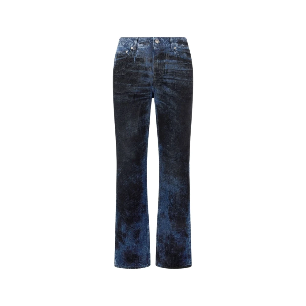 Roberto Cavalli Blue Straight Fit Jeans, Male, W33, Vintage Denim Jeans With Distressed Detailing