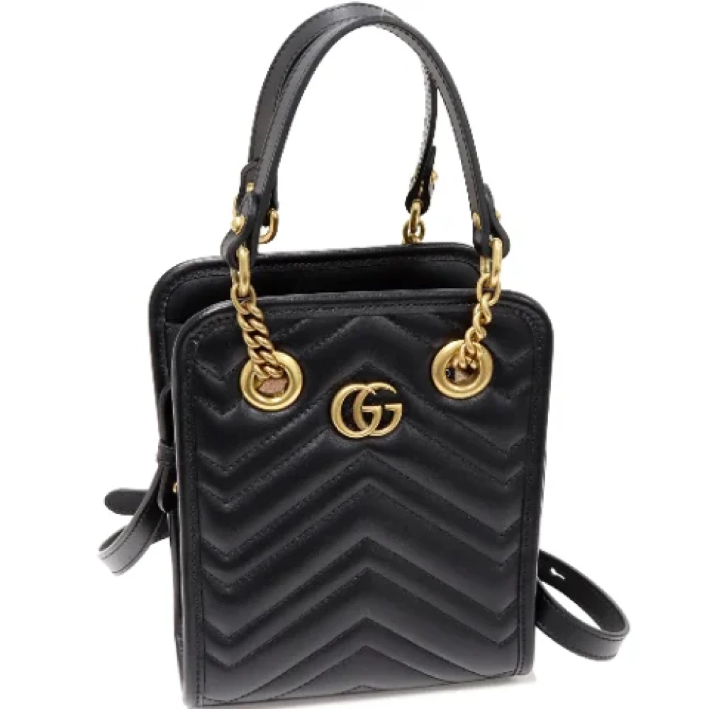 Gucci Vintage Pre-owned Leather gucci-bags Black Dames