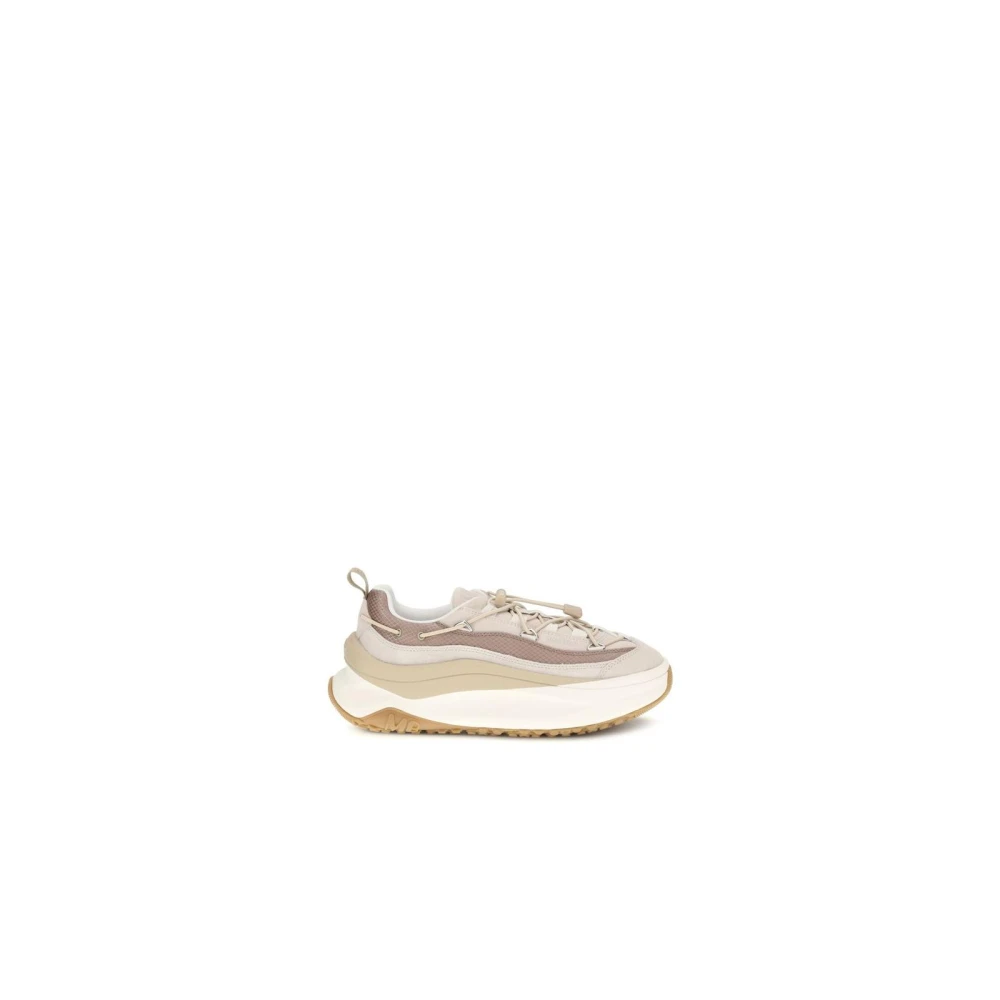 Moon Boot Women's Beige Moon247 Luxe Leather Sneakers