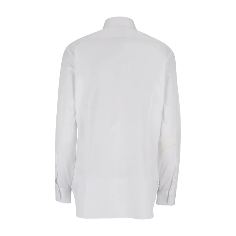 Barba Stijlvolle Neck Shirt Collectie White Heren