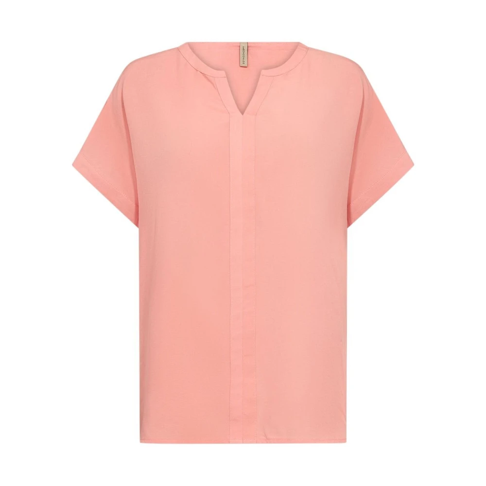 Soyaconcept Perzik V-hals T-shirt met korte mouwen Orange Dames