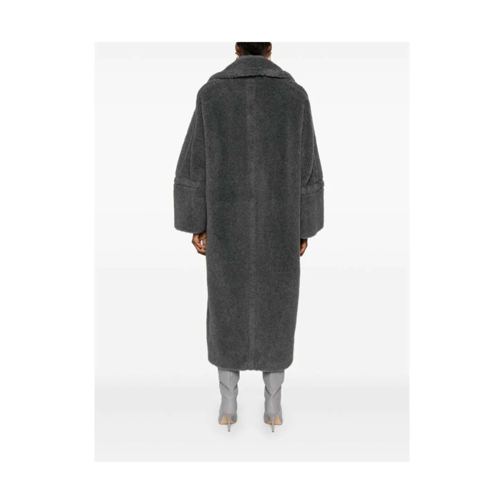 Max Mara Oversized wollen Teddy Kadiak jas Gray Dames