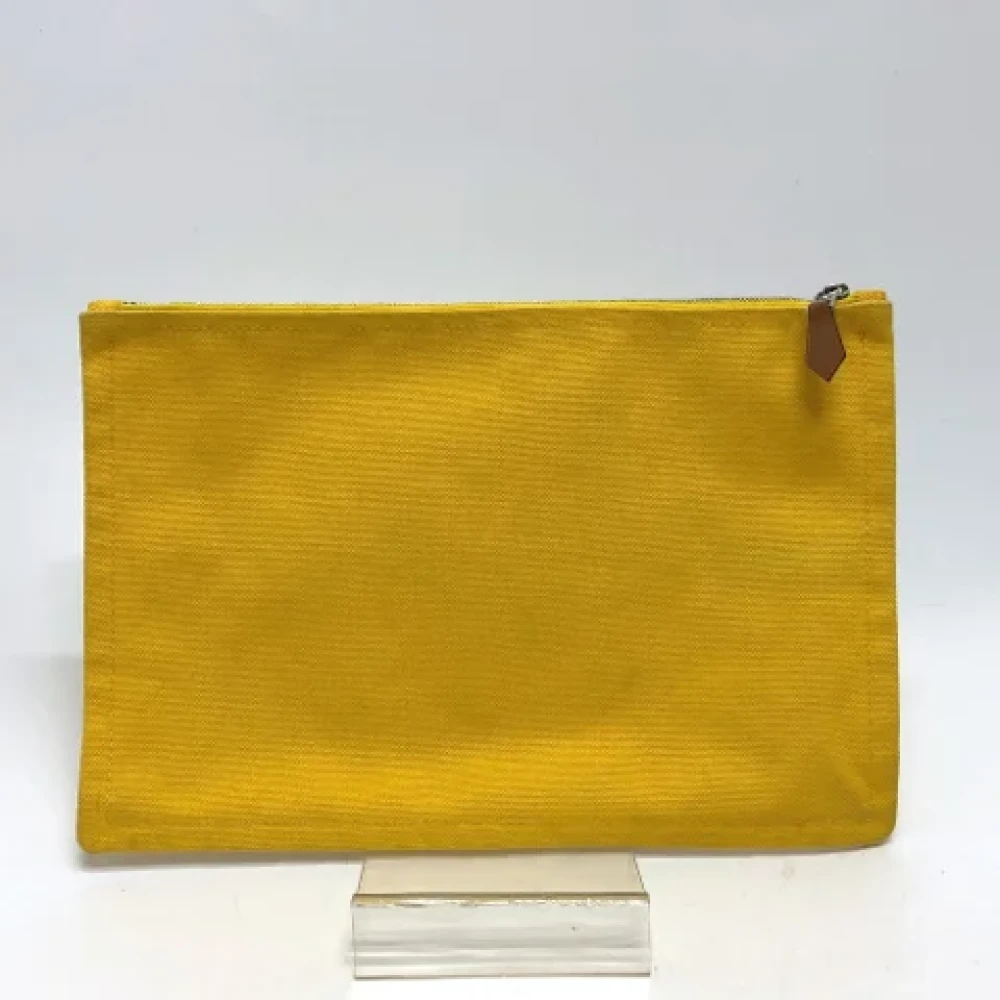 Hermès Vintage Pre-owned Fabric pouches Yellow Dames