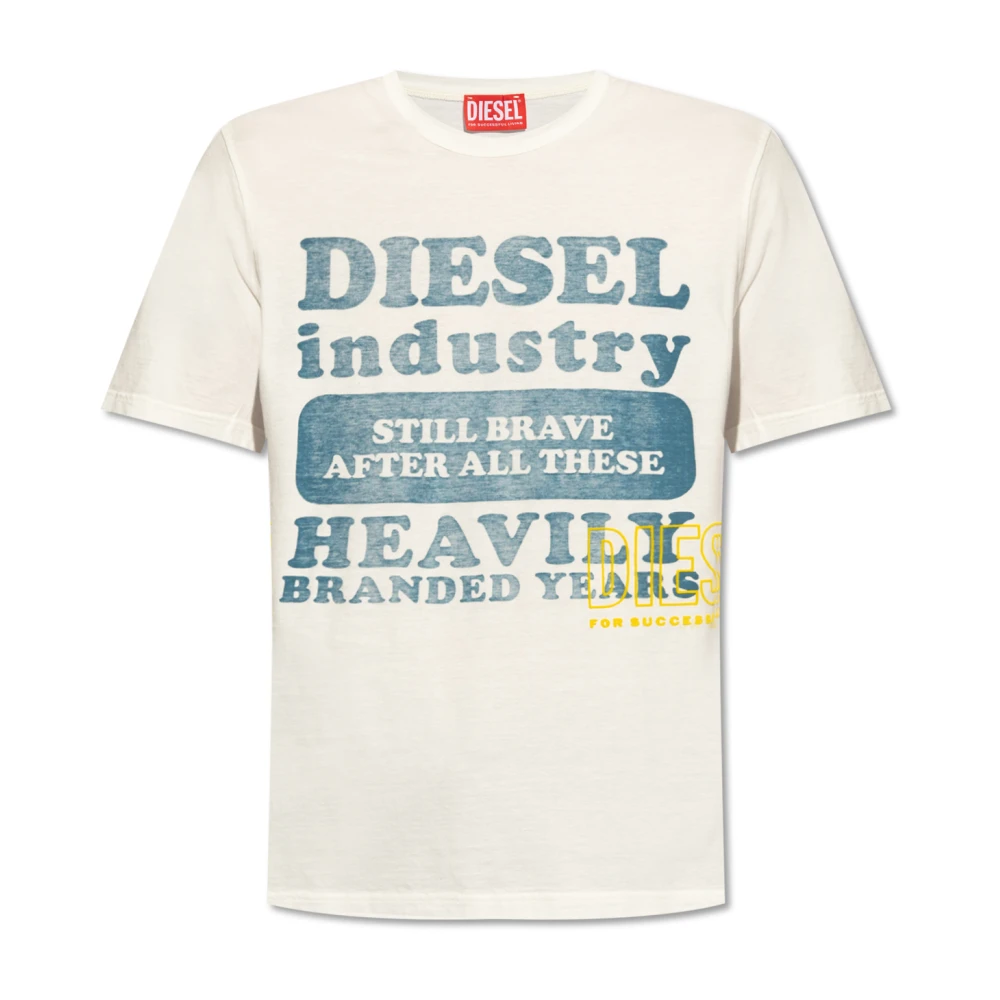 Diesel T-Just-N9 bedrukt T-shirt White Heren