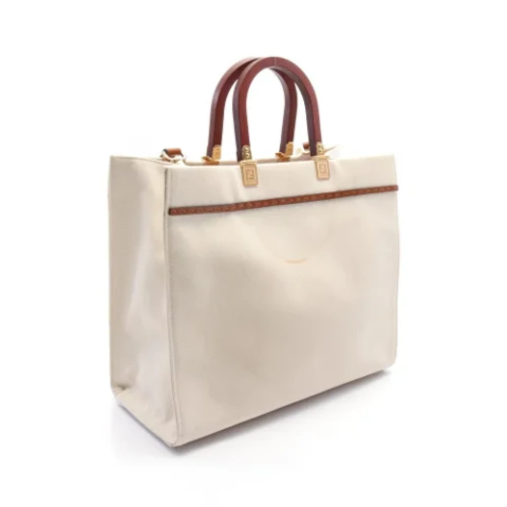 Fendi Vintage Pre-owned Canvas handbags Beige Dames