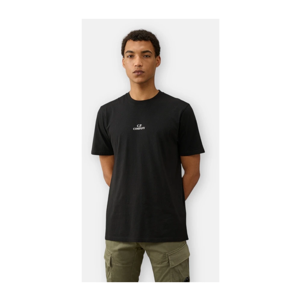 C.P. Company Zwart Jersey T-shirt Black Heren