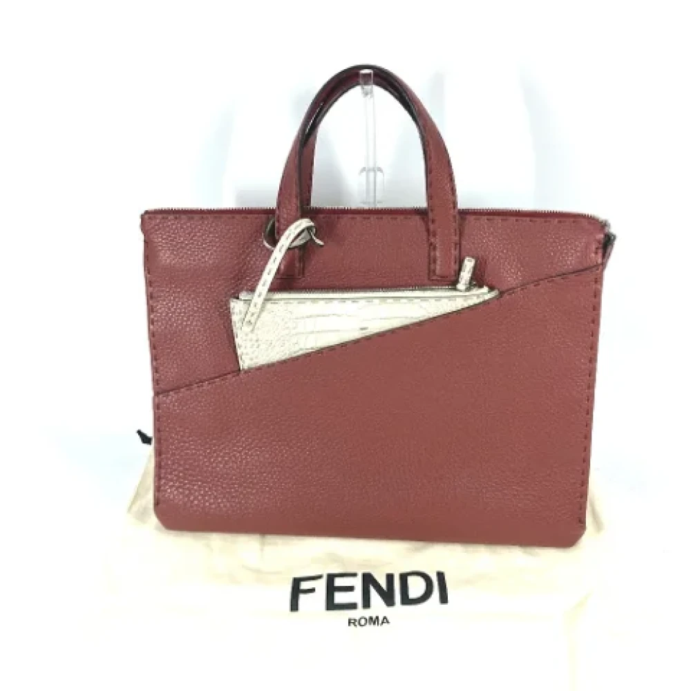 Fendi Vintage Pre-owned Leather fendi-bags Brown Dames