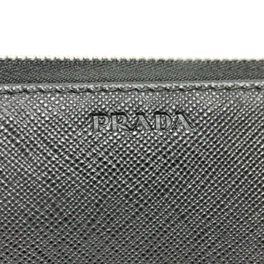 Prada Vintage Pre-owned Leather wallets Black Dames