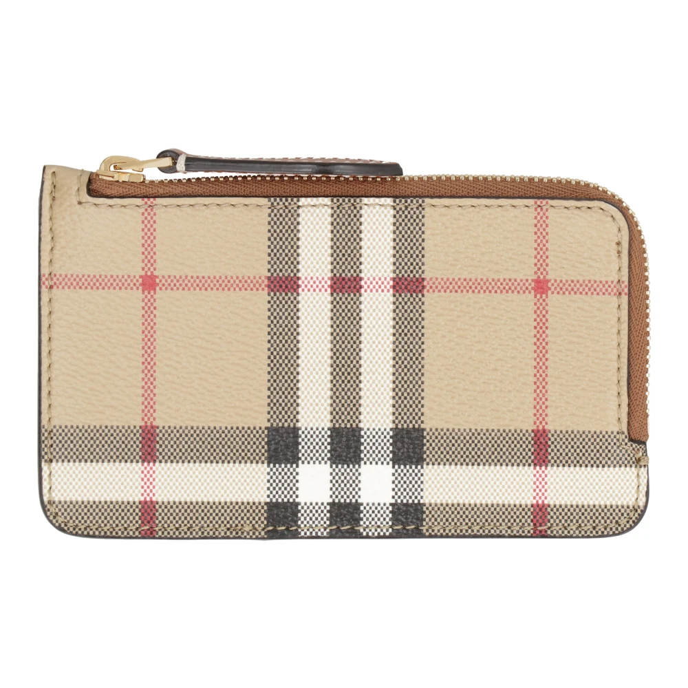 Burberry Kaarthouder met ruitmotief Beige Dames