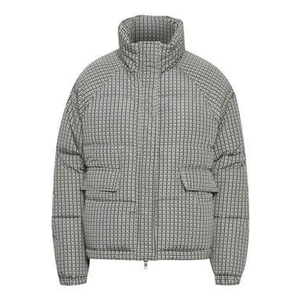Ichi Fossil Houndstooth Outerwear Jas Gray Dames