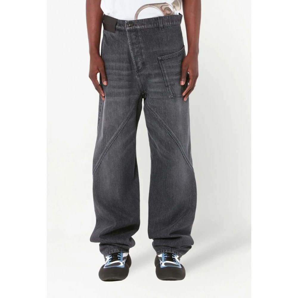 JW Anderson Grijze Twisted Workwear Jeans Gray Heren