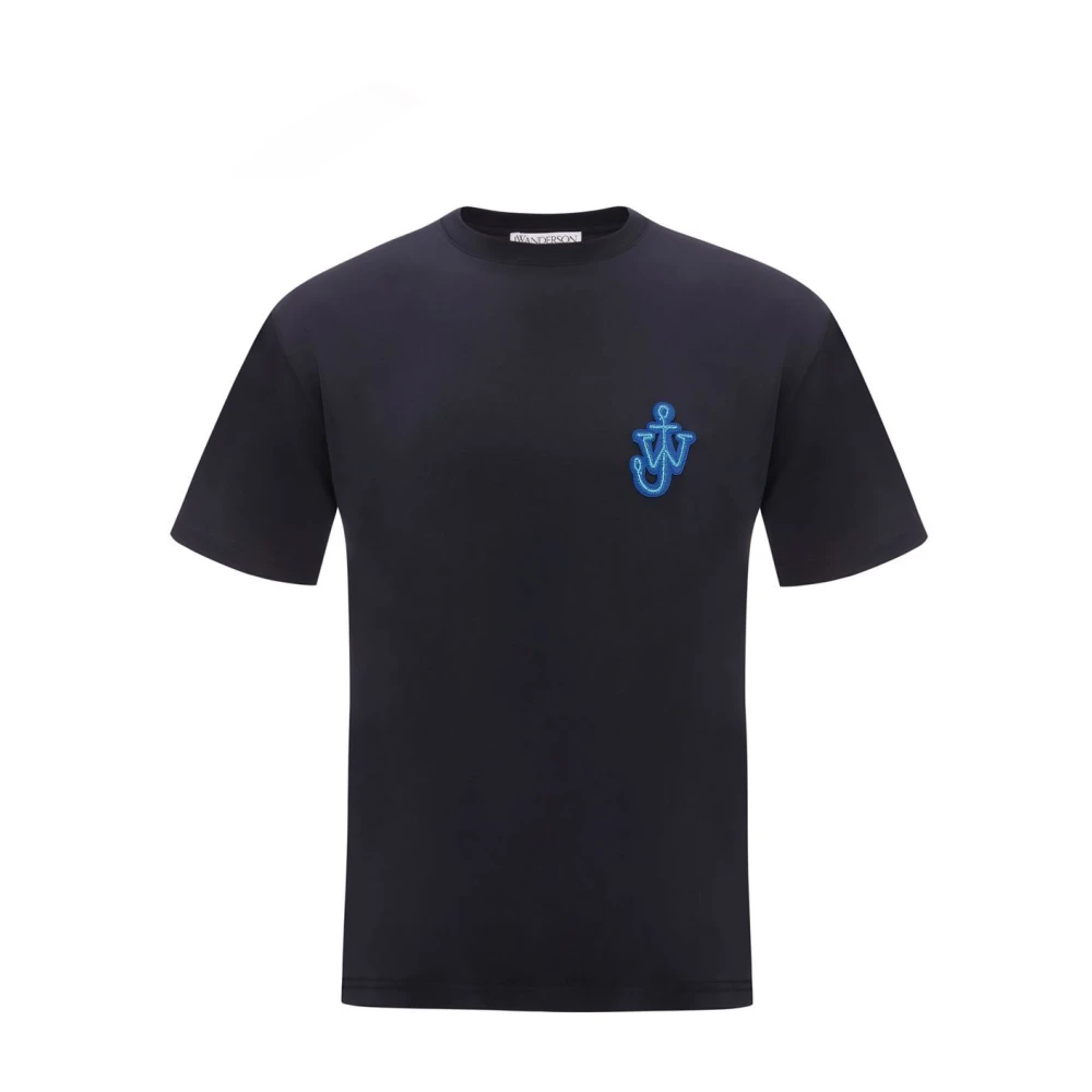 JW Anderson Navy Blauw JW Anker Logo T-Shirt Blue Heren