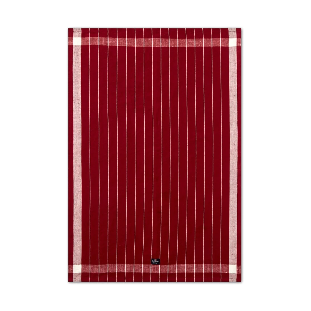 Rød Lexington Hjemmelin/bomullsstripet kjøkkenhåndkle kjøkkenhåndkle