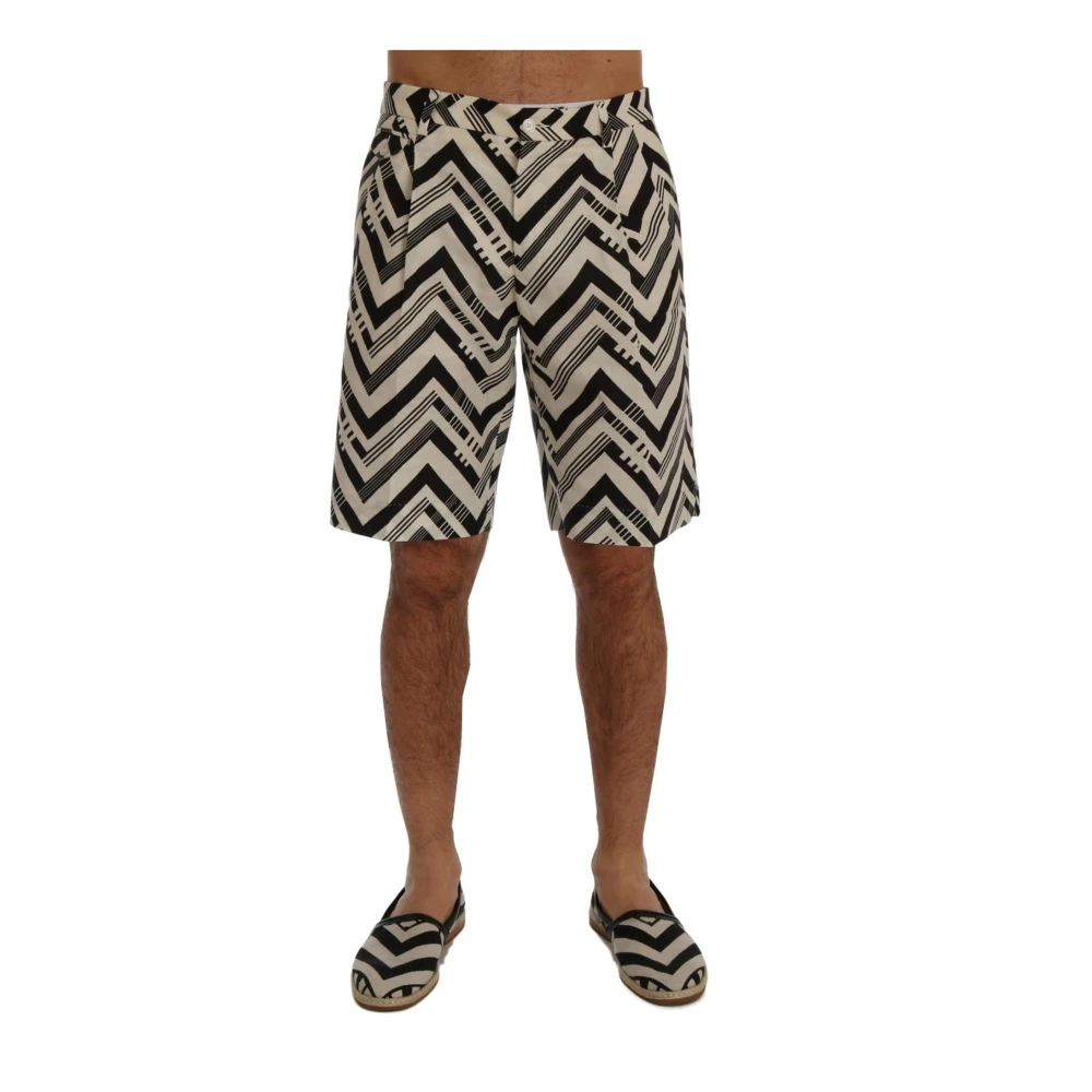 Dolce & Gabbana Men's Multicolor Striped Cotton Linen Shorts - Casual Shorts - Xs - Shorts