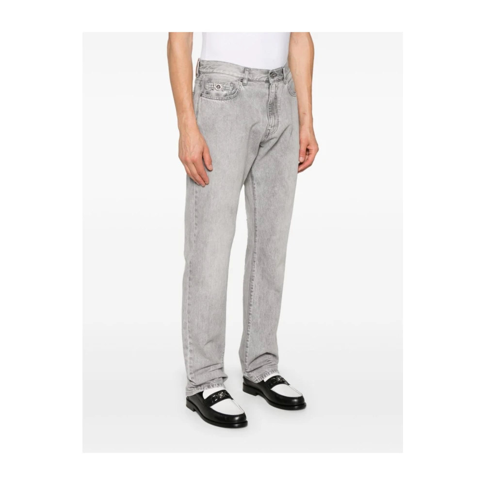Versace Grijze Casual Medusa Head Jeans Gray Heren