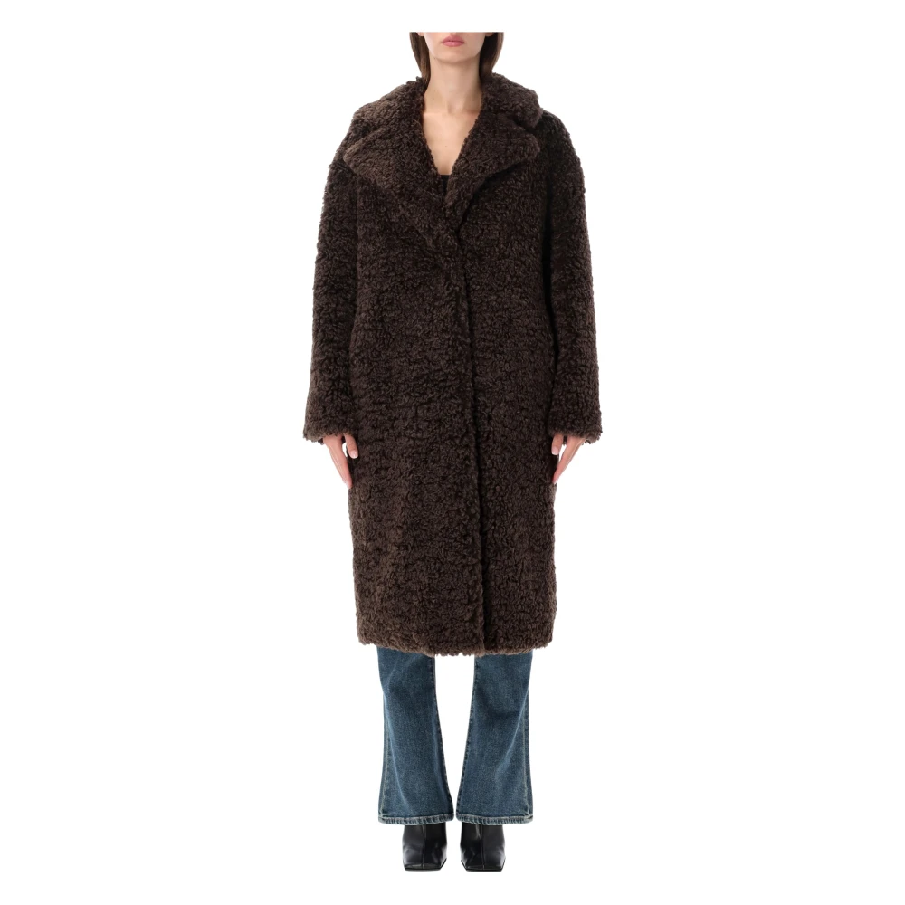 Stand Studio , Faux Fur & Shearling Jackets, Female, Brown, S, Jazmin Coat