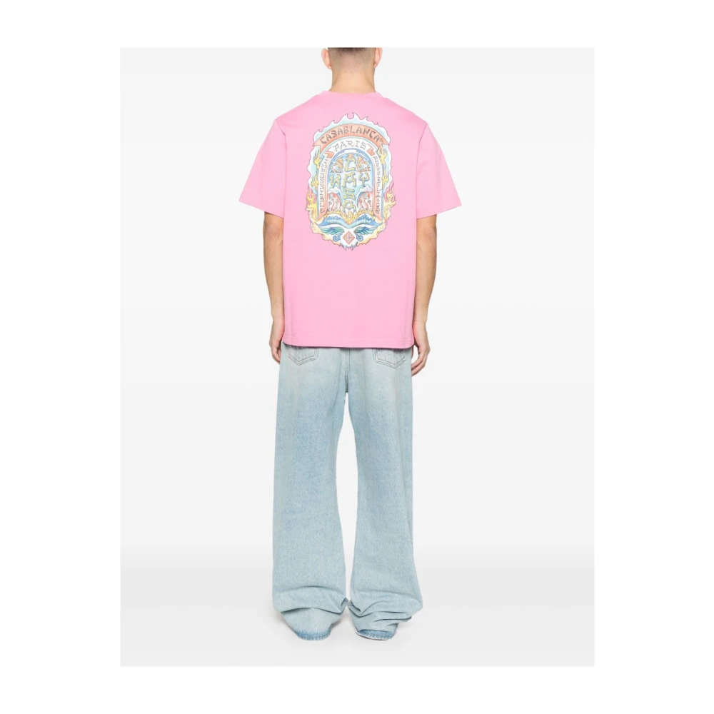 Casablanca Roze T-shirts en Polos Pink Heren