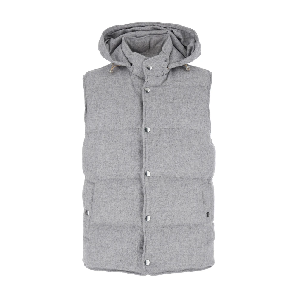 Eleventy Grå Ull Gilet Kappa Gray, Herr