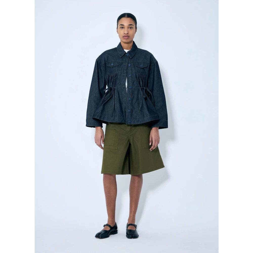 Cecilie Bahnsen Gebundelde Denim Jas Blue Dames