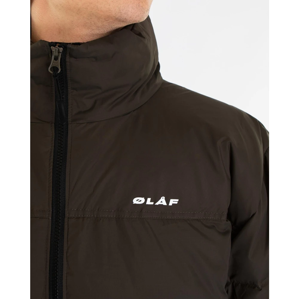 Olaf Hussein Heren Puffer Jas Green Heren