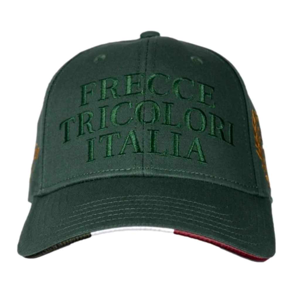 Aeronautica Militare Uomo Verde Cappellino Ricamato Frecce Tricolori