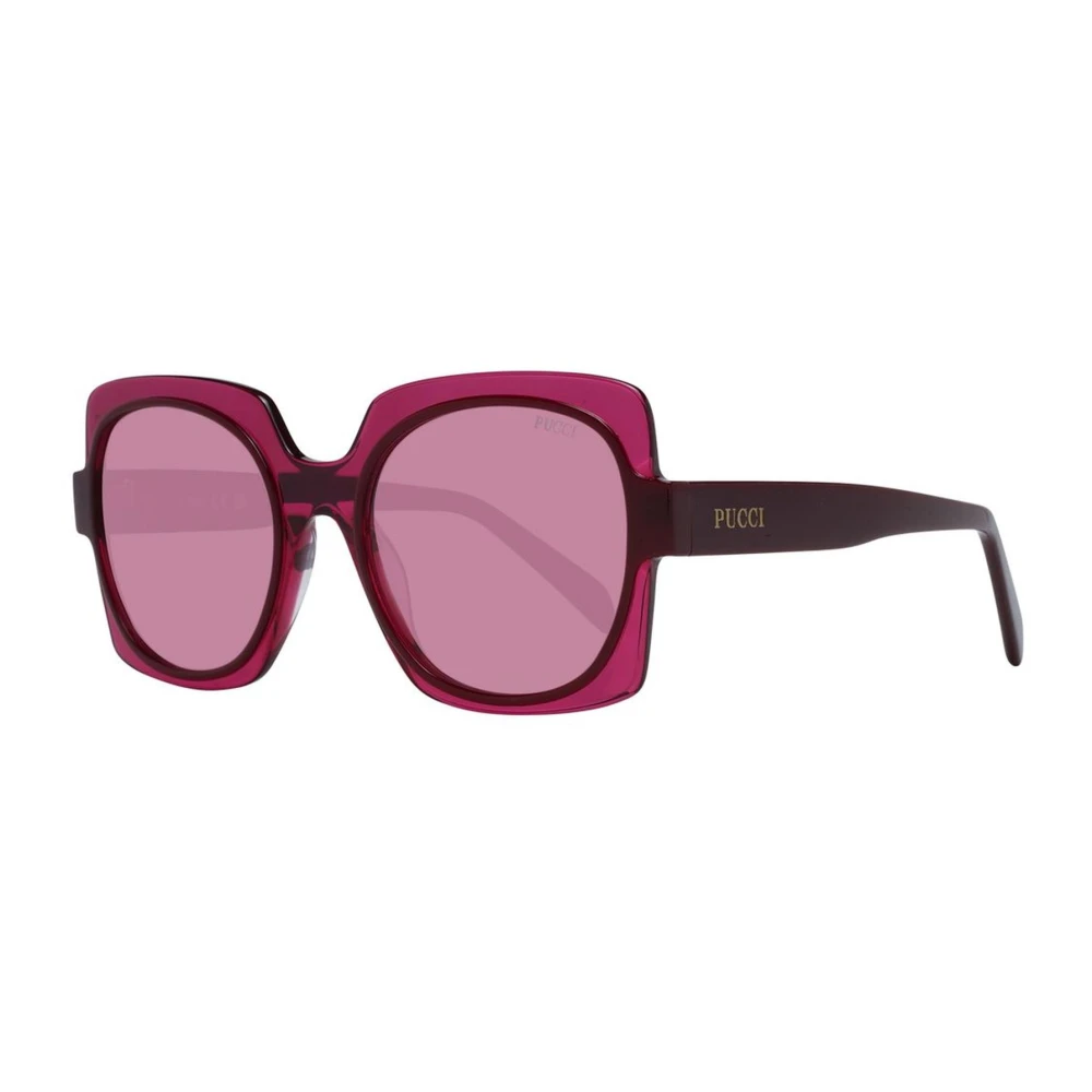 Emilio Pucci Burgundy Square Solglasögon med UV-skydd Red, Dam