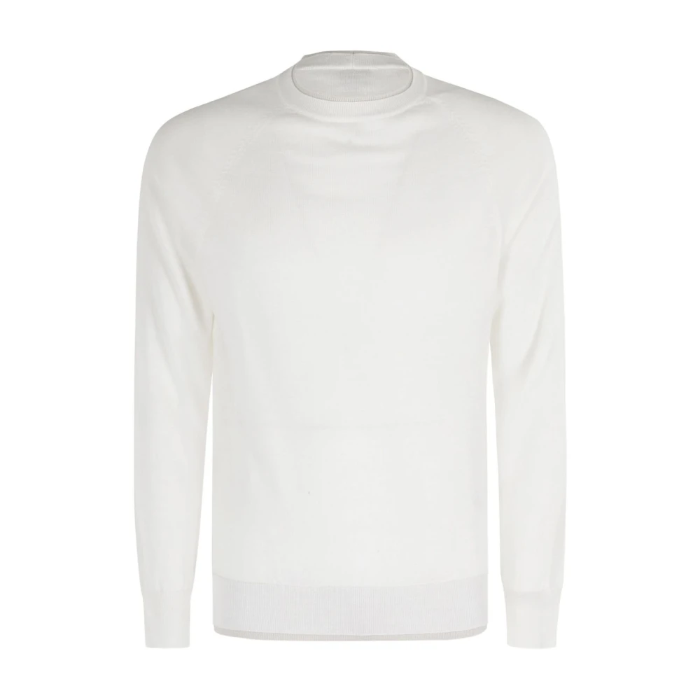 Eleventy Mannelijk Wit Truien & Vesten Heren, M, Wol, Rondgebreide Kleding